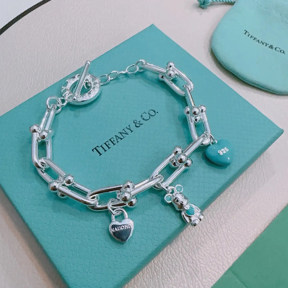 Tiffany & Co. Silver and Blue Bracelet